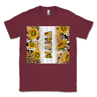 Burgundy western mother's day mama with cowhide and sunflowers tumbler tbs Classic Tee - TumblerDesignByShophia