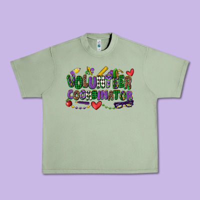 Volunteer Coordinator Mardi Gras Cowgirl Urban Heavy Tee Designed By Cowgirlartshop