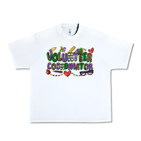 White volunteer coordinator mardi gras cowgirl Urban Heavy Tee - CowGirlArtShop