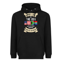 Black South Africa American Flag USA South African Roots Gifts Heavyweight Hoodie - trangStudio