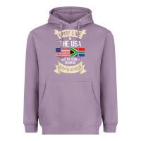 Lavender South Africa American Flag USA South African Roots Gifts Heavyweight Hoodie - trangStudio