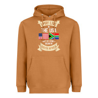 Meerkat South Africa American Flag USA South African Roots Gifts Heavyweight Hoodie - trangStudio