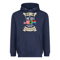 Navy South Africa American Flag USA South African Roots Gifts Heavyweight Hoodie - trangStudio