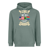 Sage South Africa American Flag USA South African Roots Gifts Heavyweight Hoodie - trangStudio