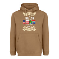 Toasted Coconut South Africa American Flag USA South African Roots Gifts Heavyweight Hoodie - trangStudio