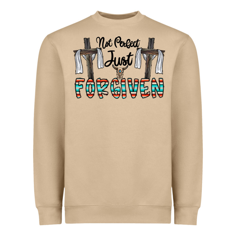 No Perfect Just Forgiven Heavyweight Sweatshirt by CowhideDigitalArt | Teevron
