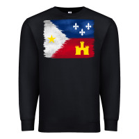 Black louisiana flag background Premium Sweatshirt - BarkalooDesign