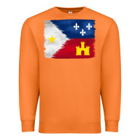 Carrot louisiana flag background Premium Sweatshirt - BarkalooDesign
