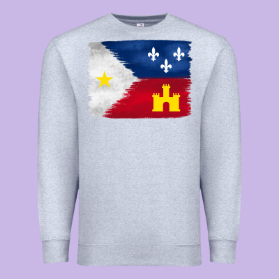 Louisiana Flag Background Premium Sweatshirt Designed By Barkaloodesign