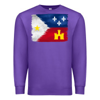 Purple louisiana flag background Premium Sweatshirt - BarkalooDesign