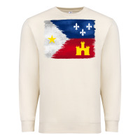 Sandshell louisiana flag background Premium Sweatshirt - BarkalooDesign
