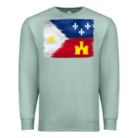 Seafoam louisiana flag background Premium Sweatshirt - BarkalooDesign