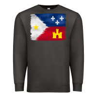 Smoke louisiana flag background Premium Sweatshirt - BarkalooDesign