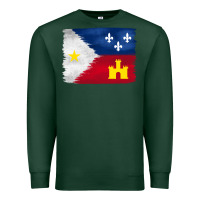 Sports Green louisiana flag background Premium Sweatshirt - BarkalooDesign