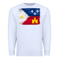 White louisiana flag background Premium Sweatshirt - BarkalooDesign