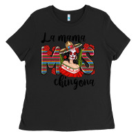 Black La Mama Mos Chingona Ladies Tee - texasbilliewilder