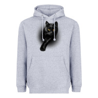 Heather Grey Black Cat Yellow EyesCats Tee Shirt Gifts Heavyweight Hoodie - trangStudio