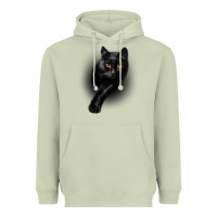 Matcha Black Cat Yellow EyesCats Tee Shirt Gifts Heavyweight Hoodie - trangStudio