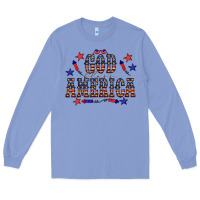 Colony Blue 4 july god bless america western Long Sleeve Tee - CowCowDesign