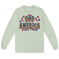 Matcha 4 july god bless america western Long Sleeve Tee - CowCowDesign
