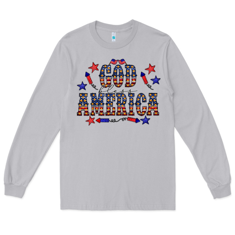 4 July God Bless America Western Long Sleeve Tee by CowCowDesign | Teevron