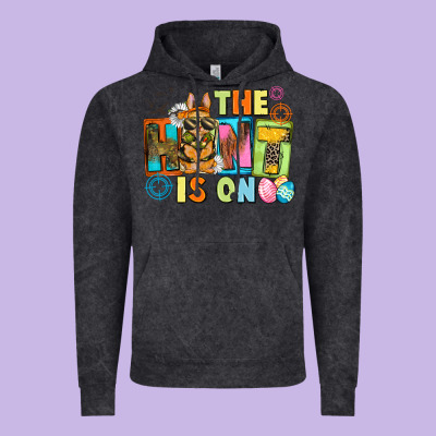 The Hunt Is On Easter Day Vintage Hoodie Designed By Cowgirlartshop