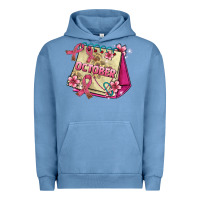 Pigment Pebble Blue pink cancer ribbon and october calendar Urban Hoodie - AdoDesignShop