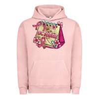 Pigment Salmon pink cancer ribbon and october calendar Urban Hoodie - AdoDesignShop