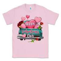 Bubblegum Pink Happy Valentine's day turquoise truck Classic Tee - HowdyJamesFarm