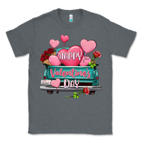 Charcoal Heather Happy Valentine's day turquoise truck Classic Tee - HowdyJamesFarm