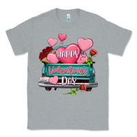 Heather Grey Happy Valentine's day turquoise truck Classic Tee - HowdyJamesFarm