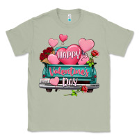 Matcha Happy Valentine's day turquoise truck Classic Tee - HowdyJamesFarm