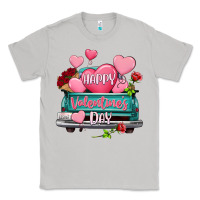 Moon Dust Happy Valentine's day turquoise truck Classic Tee - HowdyJamesFarm