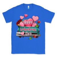 True Royal Happy Valentine's day turquoise truck Classic Tee - HowdyJamesFarm