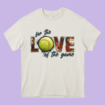 Softball Love Of The Game Heavy Core Tee Designed By Jahusdesignshop
