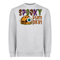 Heather Grey spooky pumpkin Heavyweight Sweatshirt - SublimationCraftShop