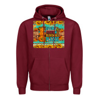 Burgundy Autumn leaves and pumpkin please Zipper Hoodie - Artiststas
