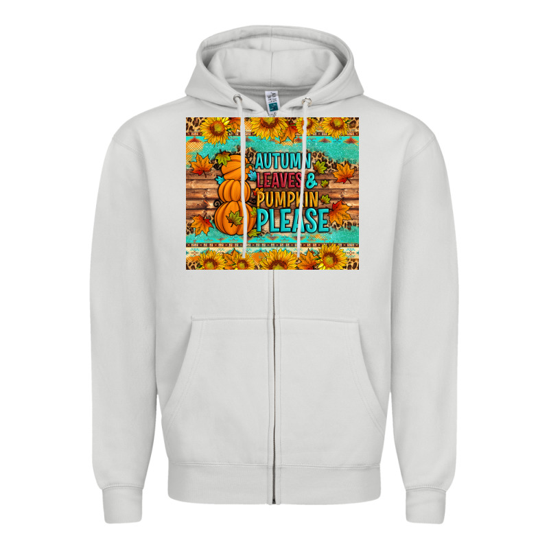 Autumn Leaves And Pumpkin Please Zipper Hoodie by Artiststas | Teevron