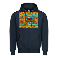 Navy Autumn leaves and pumpkin please Zipper Hoodie - Artiststas