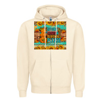 Sandshell Autumn leaves and pumpkin please Zipper Hoodie - Artiststas
