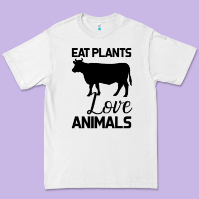 Eat Plants Love Animals Premium Tee Designed By Bettercallsaul