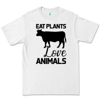 White Eat Plants Love Animals Premium Tee - Bettercallsaul