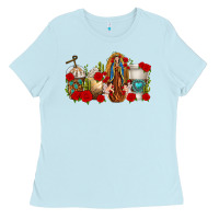 Baby Blue Lady of Guadalupe Coffee Cups Ladies Tee - texasbilliewilder