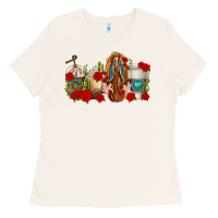 Bone Lady of Guadalupe Coffee Cups Ladies Tee - texasbilliewilder