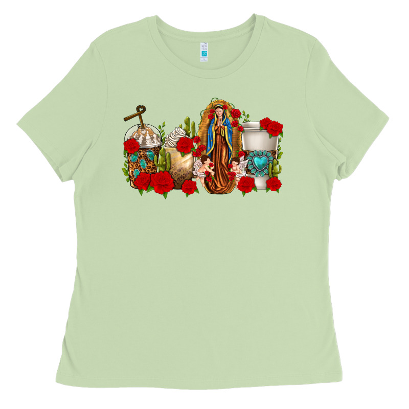 Lady Of Guadalupe Coffee Cups Ladies Tee by texasbilliewilder | Teevron