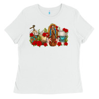 White Lady of Guadalupe Coffee Cups Ladies Tee - texasbilliewilder