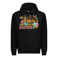 Black Happy Easter Premium Hoodie - LillyAllenDesigns