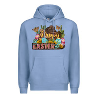 Colony Blue Happy Easter Premium Hoodie - LillyAllenDesigns