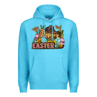 Ocean Blue Happy Easter Premium Hoodie - LillyAllenDesigns