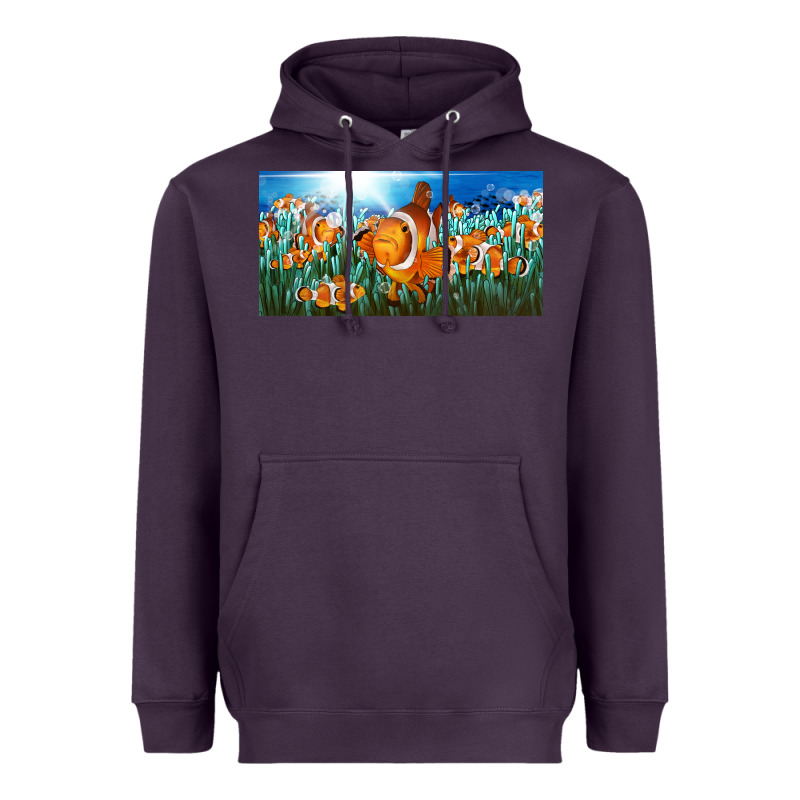 Clown Fish  License Plate Heavyweight Hoodie by BarkalooDesign | Teevron